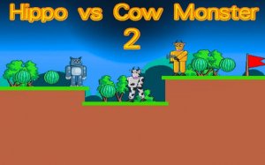 Hippo vs Cow Monster 2: Watermelon Adventure Online Game