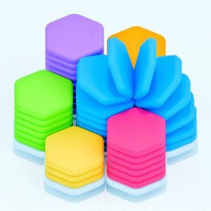 Hexellent Puzzle Game Tile Sorting